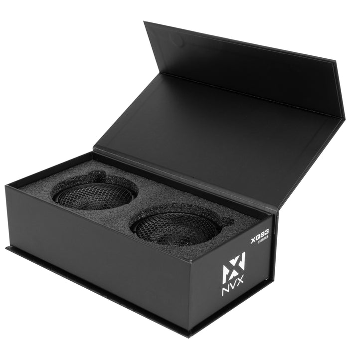 XQS3 200W Peak (100W RMS) 3.5" X-Series Midrange Speakers with Carbon Fiber Cones