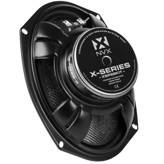 XSP69KIT 600W Peak (300W RMS)  6"x9" X-Series 2-Way Component Speakers with Carbon Fiber Cones and 25mm Silk Dome Tweeters