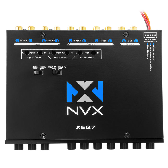 XEQ7 7-Band Graphic Equalizer with Front 3.5mm Auxiliary Input