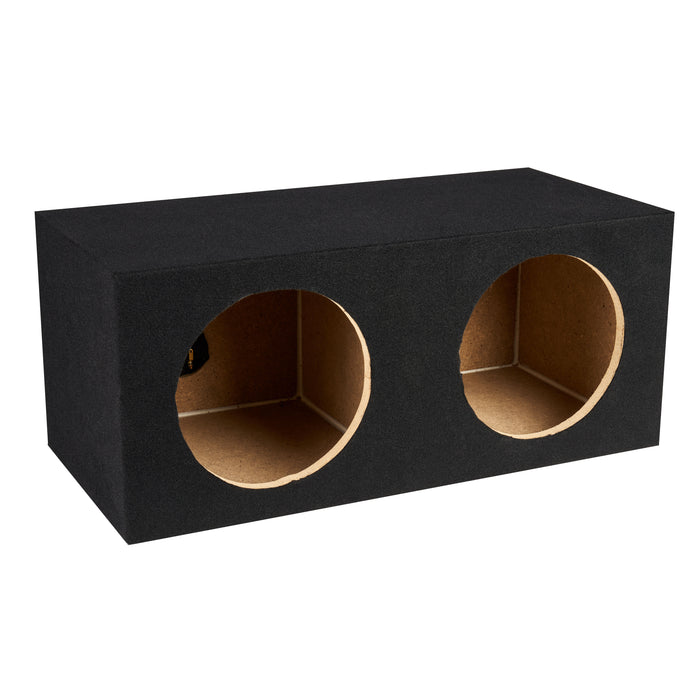 XMDFS102 Dual 10" Sealed 3/4" (2.0 cubic ft) MDF Black Carpeted Subwoofer Enclosure