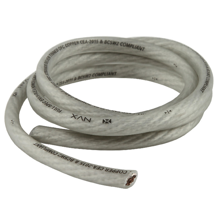 XW4WH5 5 ft. of Frosted White 4-Gauge True Spec 100% Oxygen-Free Copper EnvyFlex Power/Ground Wire