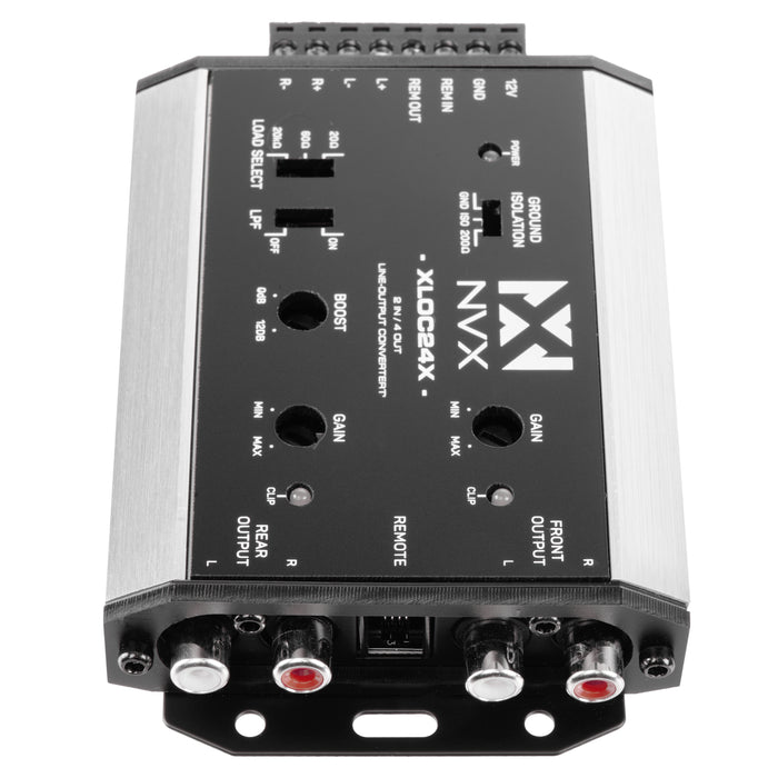 XLOC24X 2 inputs / 4 outputs High Voltage Active Line Output Converter with Impedance Matching and Remote Level Control