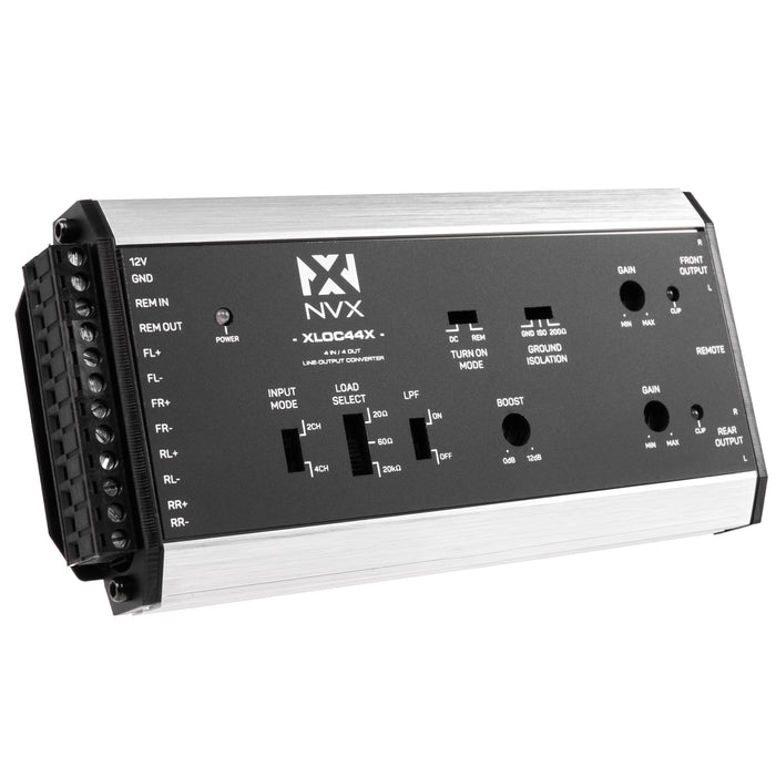 XLOC44X 4 inputs / 4 outputs High Voltage Active Line Output Converter with Impedance Matching and Remote Level Control