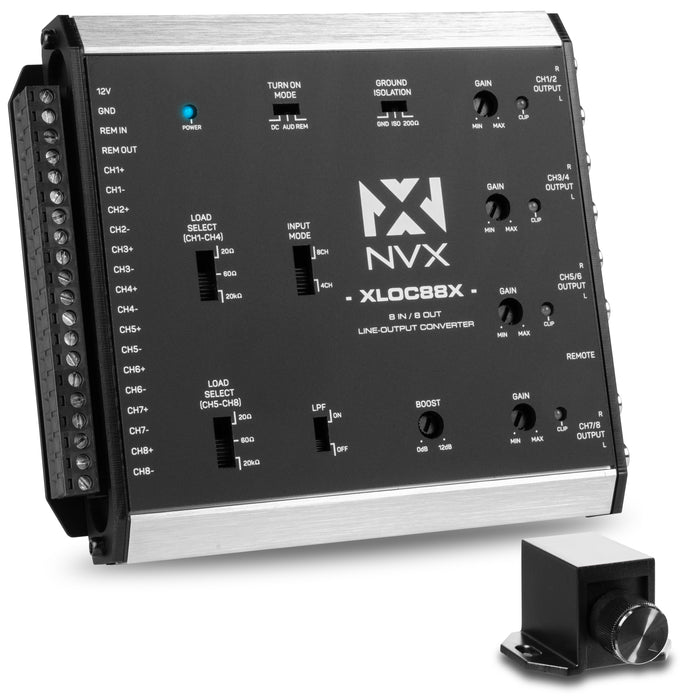 XLOC88X 8 inputs / 8 outputs High Voltage Active Line Output Converter with Impedance Matching and Remote Level Control