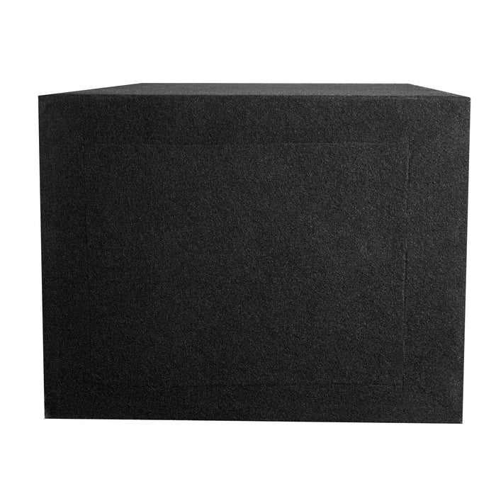 XMDFP122 Dual 12" Ported 3/4" (2.5 cubic ft) MDF Black Carpeted Subwoofer Enclosure