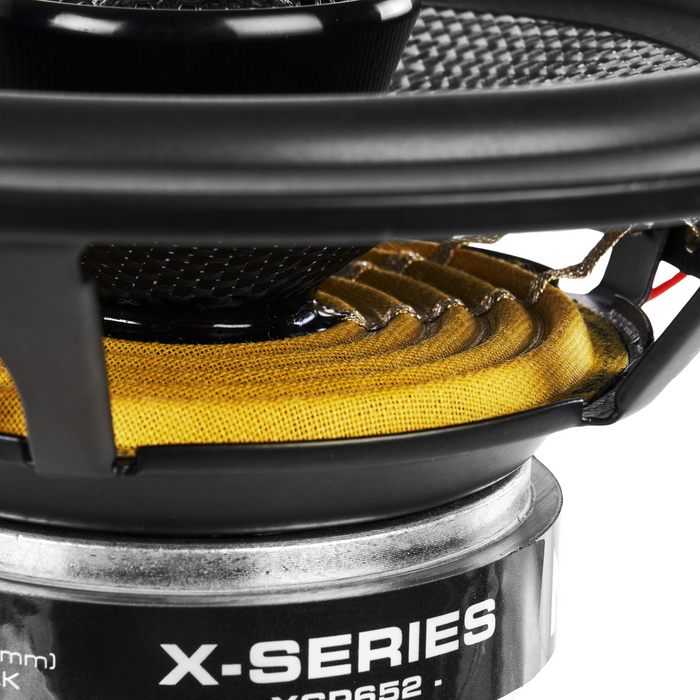 XSP652 600W Peak (200W) RMS 6.5" X-Series 2-Way Coaxial Speakers with Carbon Fiber Cones and 25mm Silk Dome Tweeters