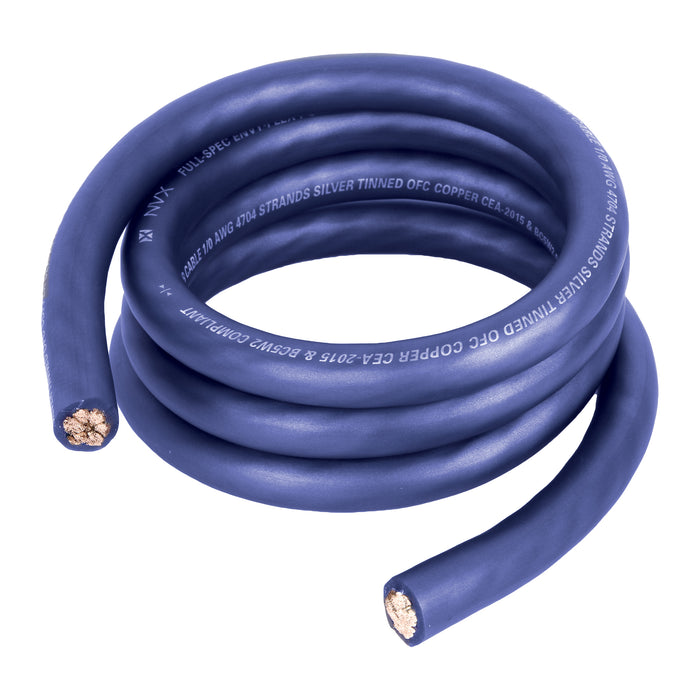 XW0BL5 5 ft. of Frosted Blue 1/0-Gauge True Spec 100% Oxygen-Free Copper EnvyFlex Power/Ground Wire